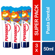 Pasta Dental Pepsodent Minipep 3 un. 50 ml