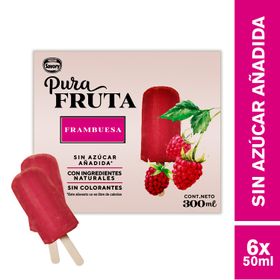 Helado Savory Pura Fruta Multipack Frambuesa 50 ml 6 un.