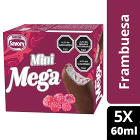 Helado Mega Mini Frambuesa Multipack 60 ml 5 un.