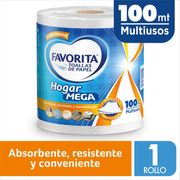 Toalla de Papel Favorita Hogar Mega 100 m