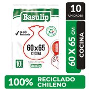 Bolsa de Basura Basulip Aseo Cocina 60 x 65 cm 10 un.