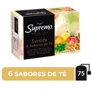 Té Supremo Surtido 6 Sabores 75 Bolsitas