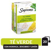 Té Verde Supremo Moringa Jengibre 20 un.