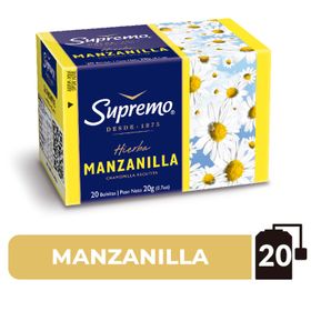 Hierba Manzanilla Supremo Caja 20 g 20 Bolsitas