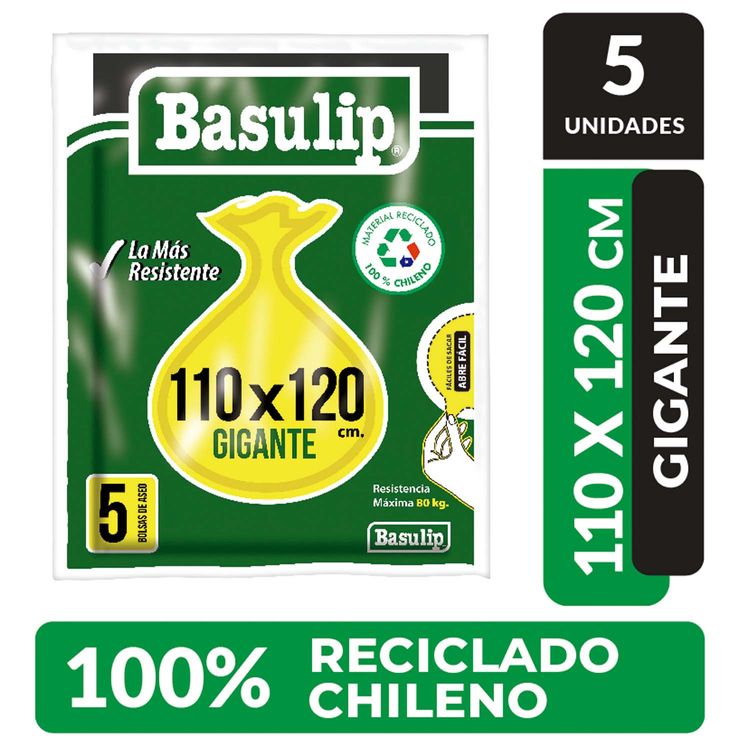 Bolsa de Basura Basulip Extra Grande 110 x 120 cm