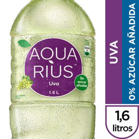 Agua Saborizada Aquarius Uva Botella 1.6 L