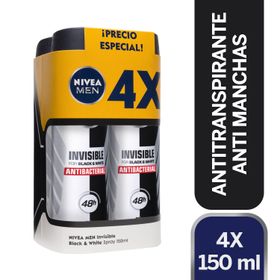 Desodorante Spray Nivea Men Black & White 150 ml 4 un.