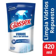 Limpiavidrios Glassex Repuesto 420 ml