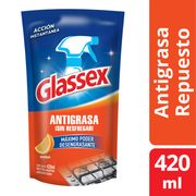 Limpiador Antigrasa Glassex Naranja Repuesto 420 ml