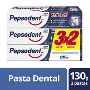 Pasta Dental Pepsodent Protección Anti Caries 3 un. 130 g