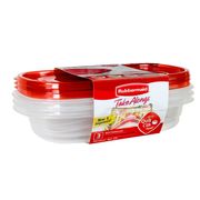 Set 3 Contenedores Rubbermaid Rectangulares 950 ml