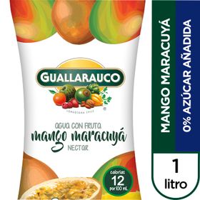 Agua de Fruta Guallarauco Mango Maracuyá Sin Azúcar 1 L