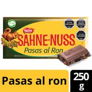 Chocolate de Leche Sahne Nuss Pasas Al Ron 250 g