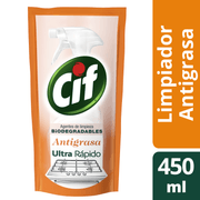 Limpiador Antigrasa Cif Antigrasa Biodegradable Doypack 450 ml