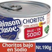 Choritos en Aceite 100 g drenado