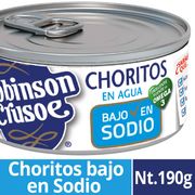 Choritos Al Natural Bajo en Sodio 100 g drenado