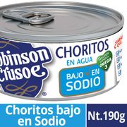 Choritos Al Natural Bajo En Sodio 100 g drenado