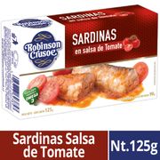 Sardinas en Tomate 90 g drenado