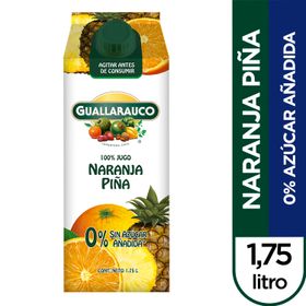Jugo Guallarauco Naranja Piña 0% Azúcar Añadida 1.75 L