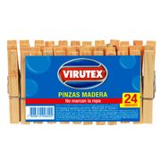 Pinzas Ropa Virutex Madera 24 un.