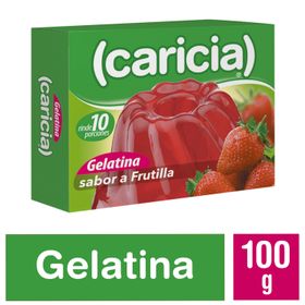 Gelatina Caricia Sabor Frutilla 100 g