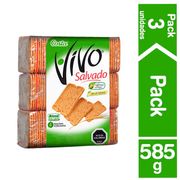 Pack Galletas Salvado Vivo 585 g 3 un.