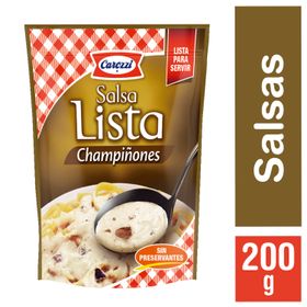 Salsa Blanca Carozzi Con Champiñones Lista 200 g