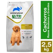 Alimento Perro Cachorro Animal Planet Medianos y Grandes 2.5 kg