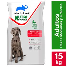 Alimento Perro Adulto Animal Planet Medianos y Grandes 15 kg