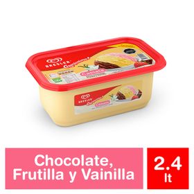 Helado Bresler Trisabor Chocolate, Frutilla y Vainilla Cassata 2.4 L