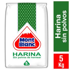 Harina Mont Blanc Sin Polvos de Hornear 5 kg