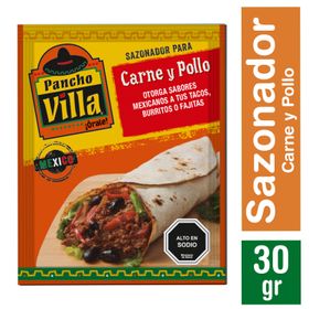 Comida Mexicana Pancho Villa Sazonador Carne Pollo 30 g