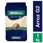 Arroz Grado 2 Miraflores Grano Largo y Laminado 1 kg