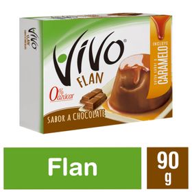 Flan Vivo Sin Azúcar Chocolate Con Caramelo 90 g