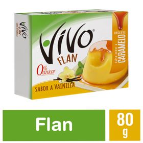 Flan Vivo Sin Azúcar Vainilla Con Caramelo 80 g