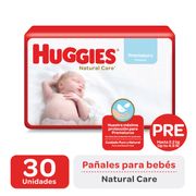 Pañales Huggies Natural Care Talla Prematuro 30 un.