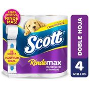 Papel Higiénico Scott Rindemax Doble Hoja 22 m 4 un.