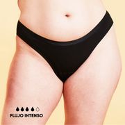 Calzón Menstrual BloodyGreen Bikini Flujo Intenso Negro Talla XL