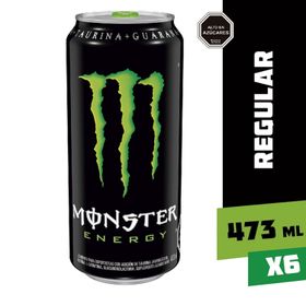 Pack 6 un. Bebida Monster Energy 473 ml