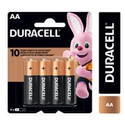 Pilas Alcalinas Duracell AA 4 un.