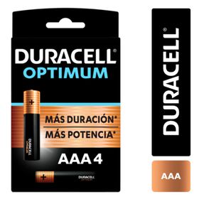 Pilas Duracell Optimum AAA 4 un.