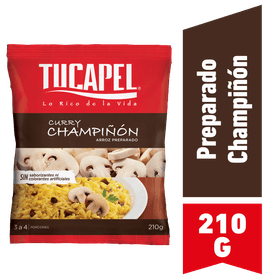 Arroz Especial Tucapel Preparado Curry Champiñón Sobre 210 g