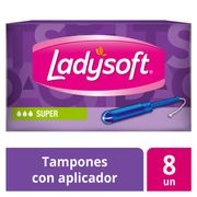 Tampones Ladysoft Súper Flujo Moderado 8 un.