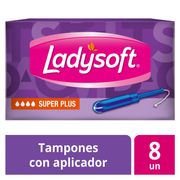 Tampones Ladysoft Súper Plus Flujo Intenso 8 un.