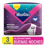 Calzón Nocturno Nosotras Buenas Noches Talla S 3 un.