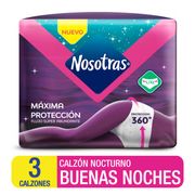 Calzón Nocturno Nosotras Buenas Noches Talla L-XL 3 un.