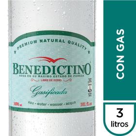Agua Mineral Benedictino Gasificada 3 L