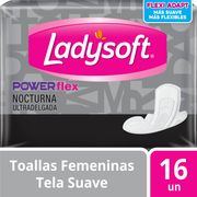 Toallas Higiénicas Ladysoft Nocturna Powerflex 16 un.