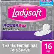 Toallas Higiénicas Ladysoft Diurna Powerflex 16 un.