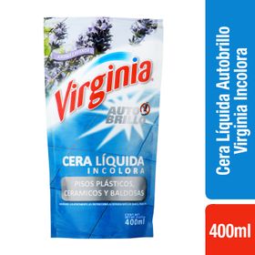 Cera Líquida Virginia Autobrillo Incolora 400 ml